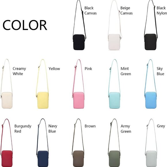 Small Crossbody Purse Zipper Cell Phone Bag Mini Shoulder Purse Wallet Smart Pho - Picture 3 of 9
